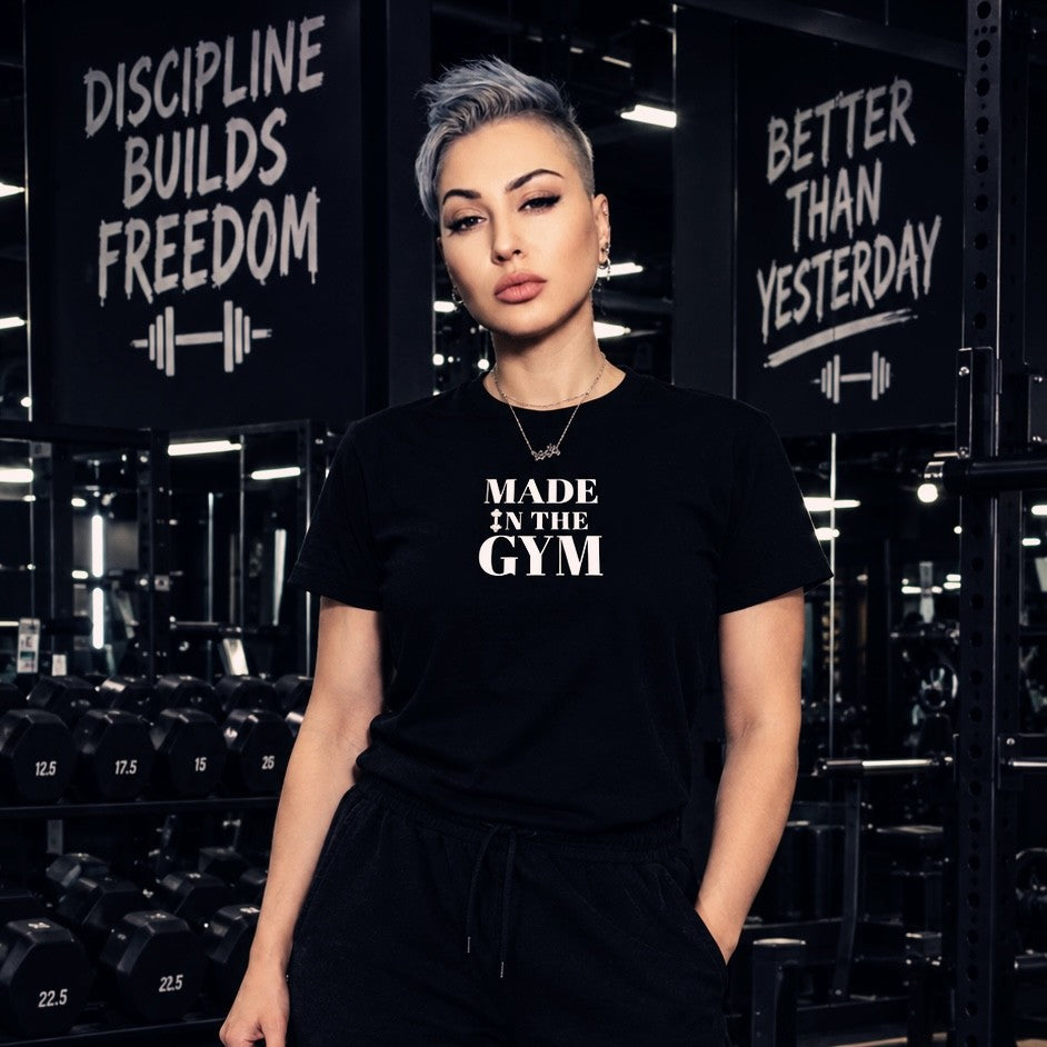 Tricou GYM BUILDT Negru Oversized Femei