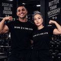 Tricouri GYM POWER - Negre Oversized Cupluri