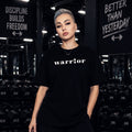Tricou GYM WARRIOR Negru Oversized pentru Femei