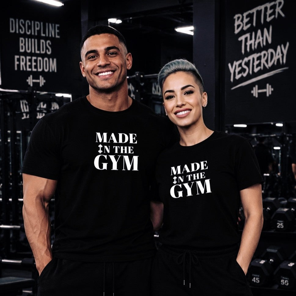 Tricouri GYM MATCH MADE Negre Oversized Cupluri