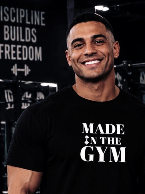 Tricou GYM BUILDT Negru Oversized Barbati