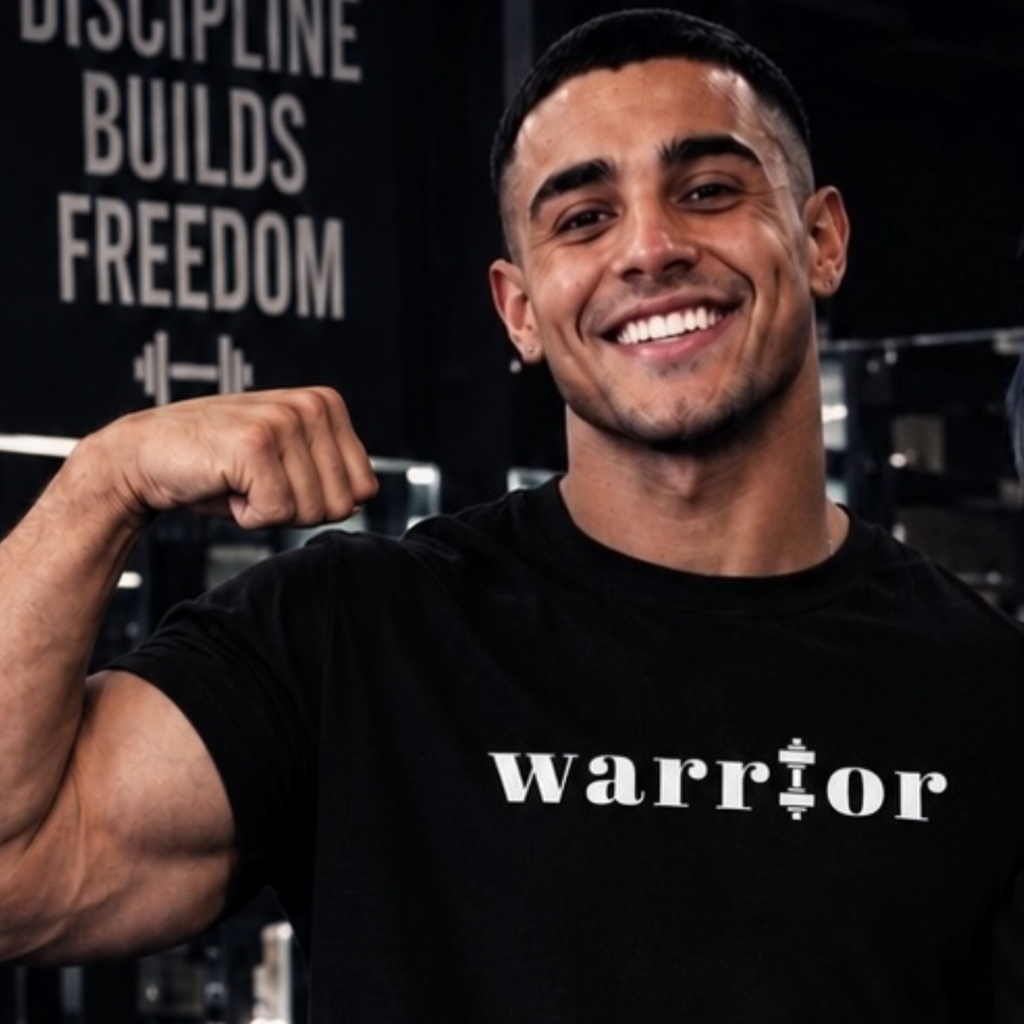 Tricou GYM WARRIOR Negru Oversized Barbati
